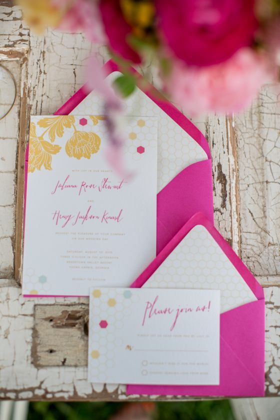  Sweeter than Honey - Pink and Yellow Styled Shoot - to see more: http://www.theperfectpalette.com - Styling by BRANDtabulous, Photography by Brio Art