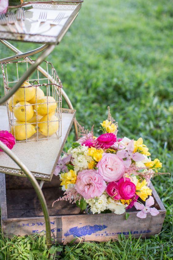  Sweeter than Honey - Pink and Yellow Styled Shoot - to see more: http://www.theperfectpalette.com - Styling by BRANDtabulous, Photography by Brio Art