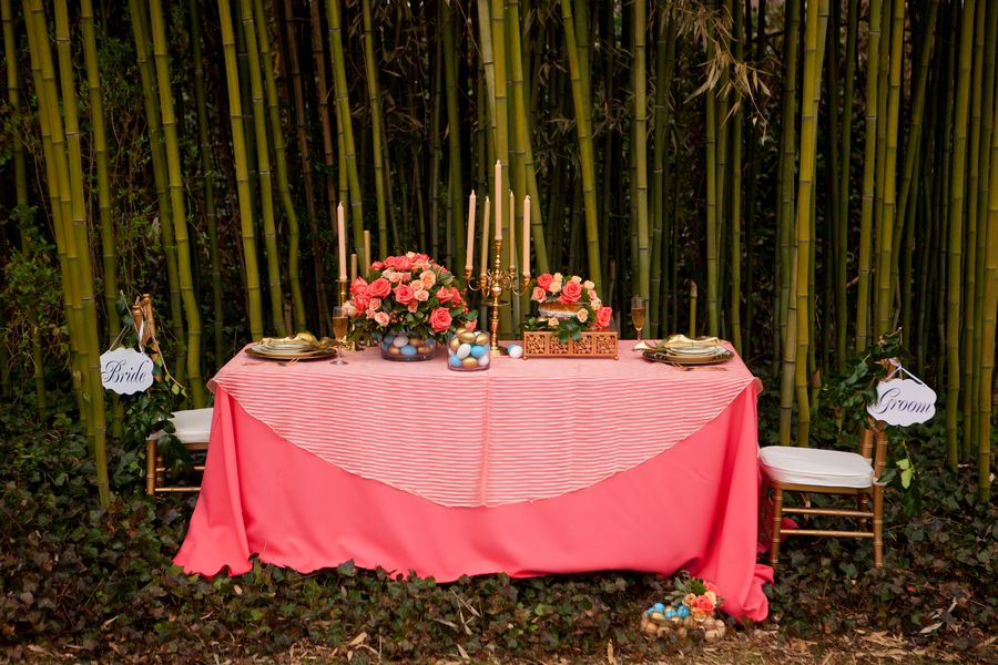 DIY Easter Centerpieces | Coral, Robin's Egg Blue + Gold - www.theperfectpalette.com photo by Danielle Evans Photography