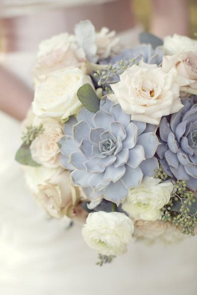 Now Trending: Dusty Blue www.theperfectpalette.com - Vintage Inspired Wedding Details