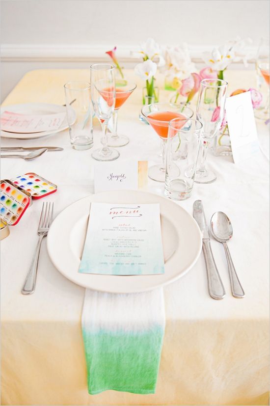 Color Trend: Watercolor Wedding Theme - http://www.theperfectpalette.com/ Creative color ideas for weddings + parties
