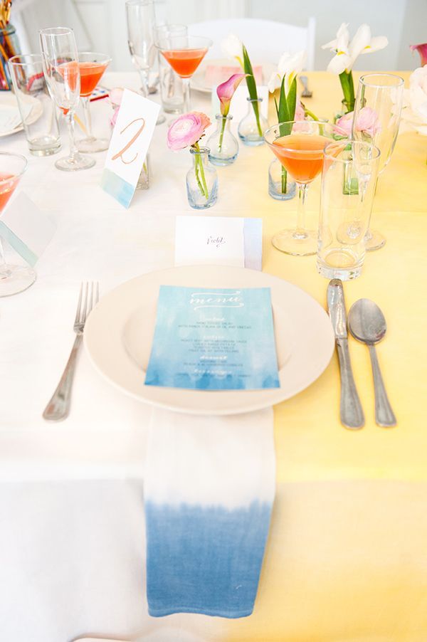 Color Trend: Watercolor Wedding Theme - http://www.theperfectpalette.com/ Creative color ideas for weddings + parties