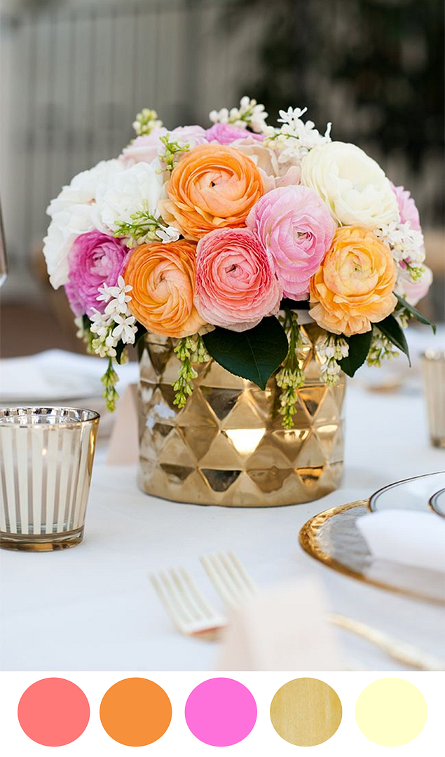 8 Color Inspiring Centerpiece Ideas - www.theperfectpalette.com - Bright + Beautiful