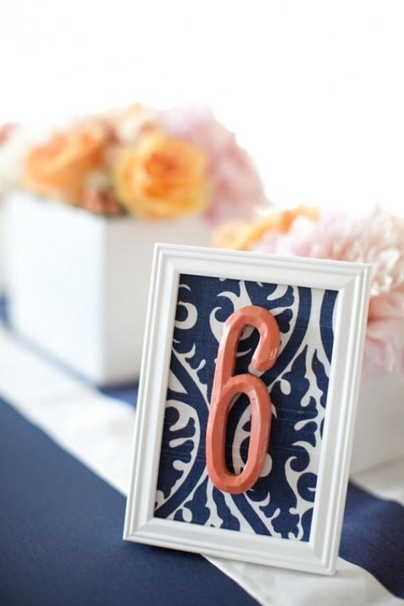 Navy Blue and Coral - www.theperfectpalette.com - Creative color palette ideas for weddings + parties