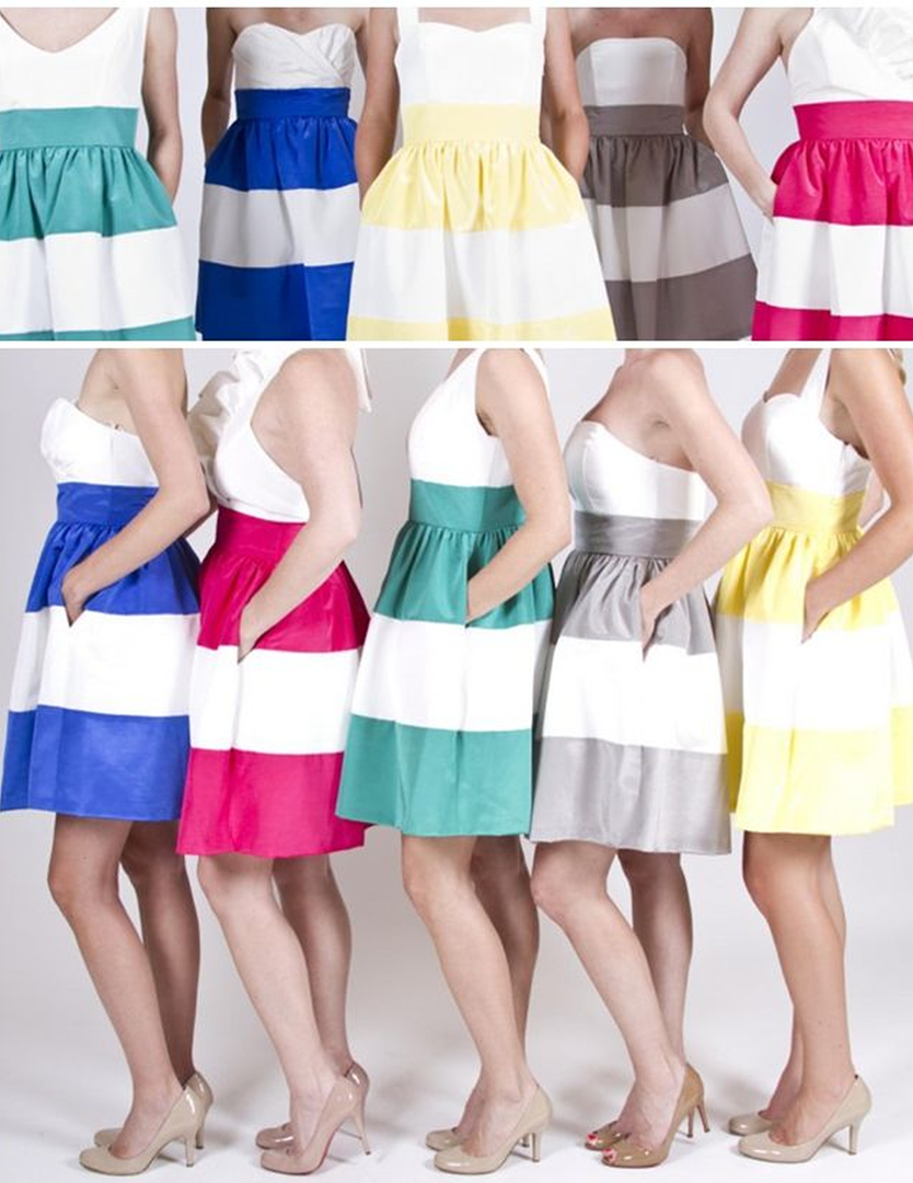 Bridesmaid Style: Stylish Stripes - see more: www.theperfectpalette.com - ideas for weddings + parties