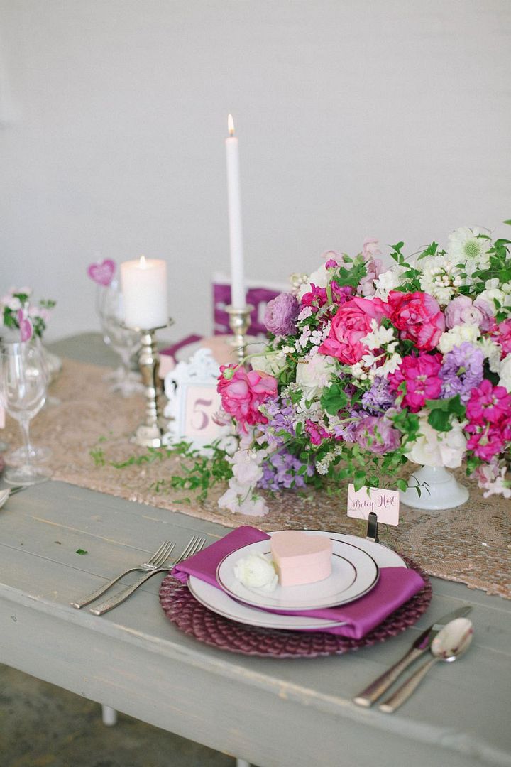 Radiant Orchid Wedding Inspiration: Michelle Leo Events - see more: www.theperfectpalette.com - color ideas for weddings + parties