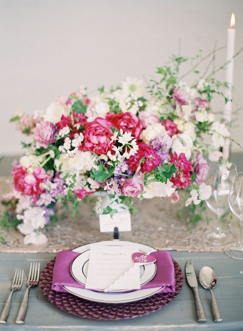 Radiant Orchid Wedding Inspiration: Michelle Leo Events - see more: www.theperfectpalette.com - color ideas for weddings + parties