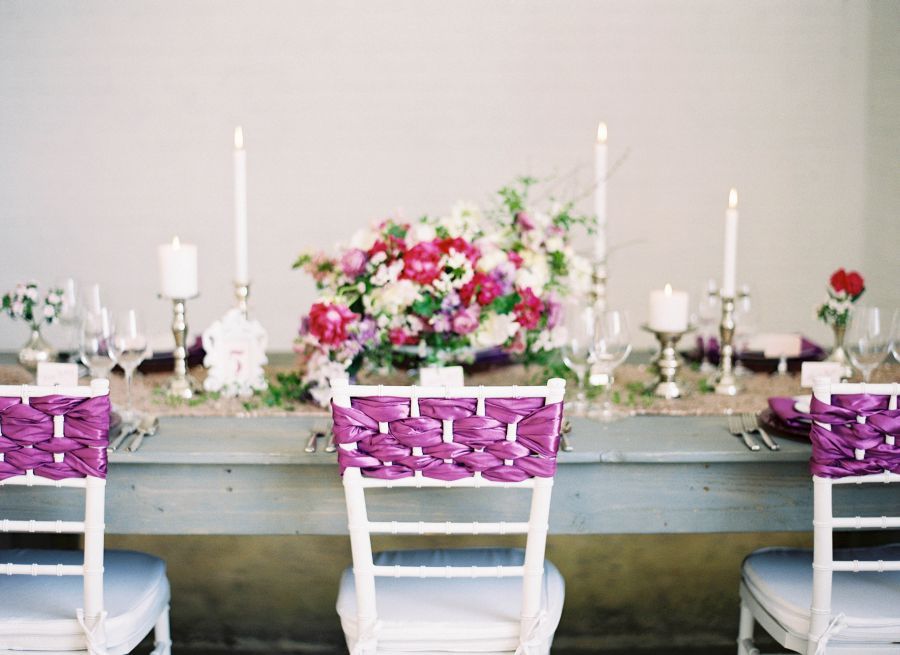 Radiant Orchid Wedding Inspiration: Michelle Leo Events - see more: www.theperfectpalette.com - color ideas for weddings + parties