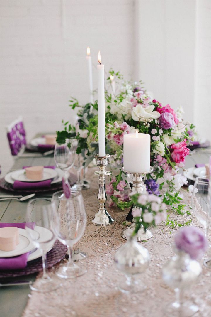 Radiant Orchid Wedding Inspiration: Michelle Leo Events - see more: www.theperfectpalette.com - color ideas for weddings + parties