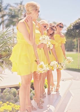 14 Creative Ways to Bring Your Yellow Wedding to Life! - see more at: www.theperfectpalette.com - Color ideas for weddings + parties