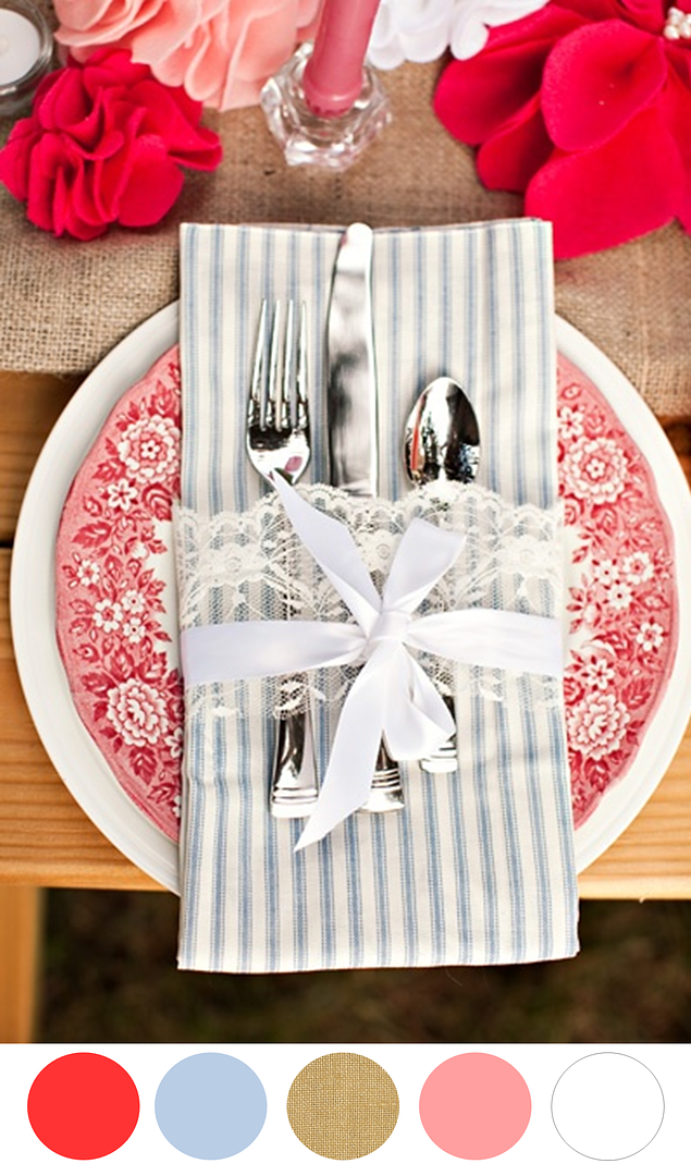 8 Color Inspiring Place Settings: Bright + Beautiful - see more at: www.theperfectpalette.com - color ideas for weddings + parties