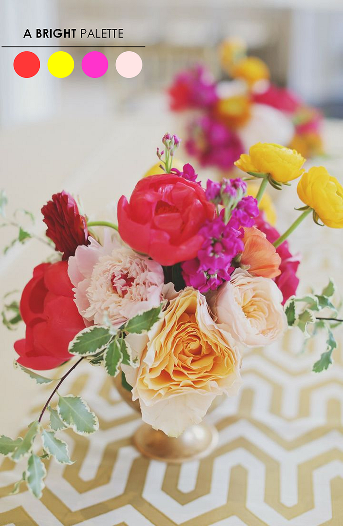 10 Color Inspiring Centerpieces - see more: www.theperfectpalette.com - For Weddings + Parties