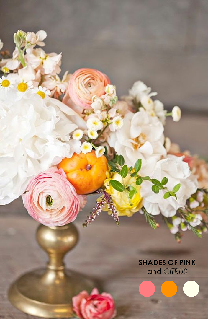 10 Color Inspiring Centerpieces - see more: www.theperfectpalette.com - For Weddings + Parties