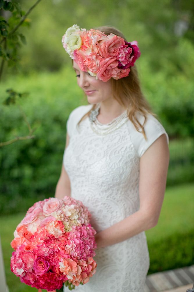 Floral Halo: www.theperfectpalette.com Photo by KMI Photography, Floral Design by Fiore Fine Flowers