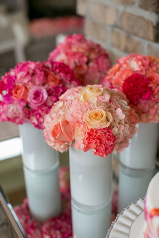 Lush + Lovely Centerpieces: www.theperfectpalette.com Photo by KMI Photography, Floral Design by Fiore Fine Flowers