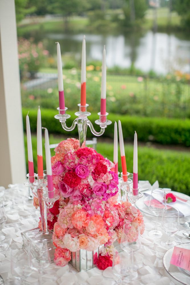 Dip dyed Candles DIY: www.theperfectpalette.com Photo by KMI Photography, Floral Design by Fiore Fine Flowers