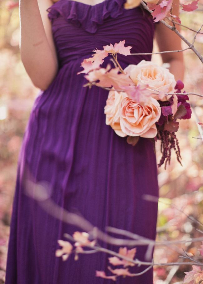 Lilac & Peach: Fall Wedding Inspiration - see more at: www.theperfectpalette.com - Color Ideas for Weddings + Parties