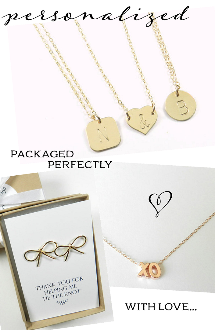 Custom Bridesmaid Gifts & Bridal Jewelry from Bip & Bop: Win a $100 Gift Card, Enter here: - www.theperfectpalette.com - Pretty & personalized