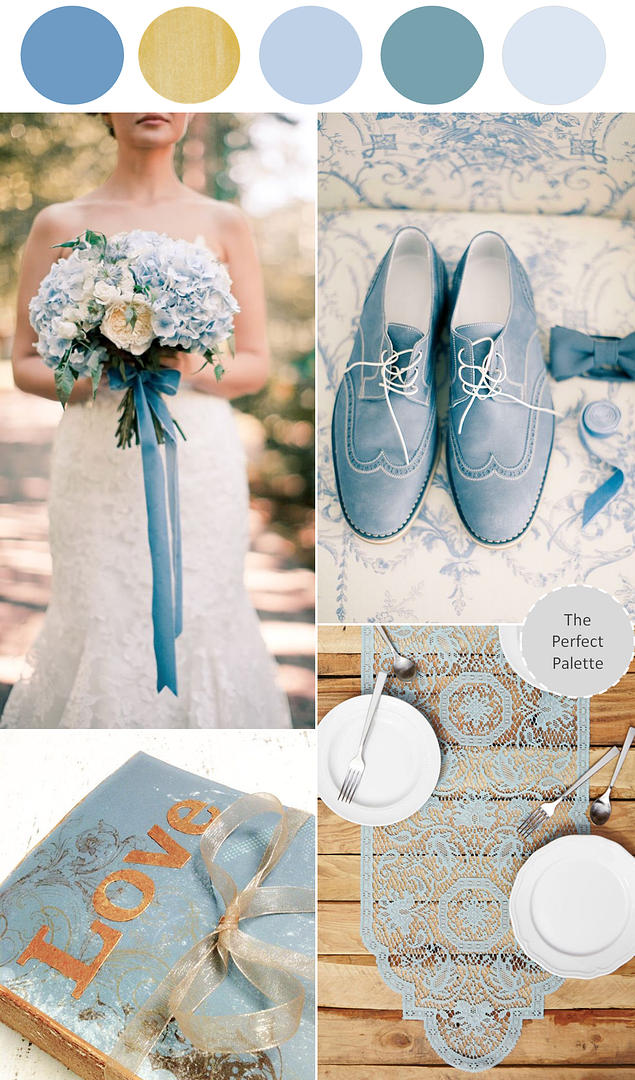 Color Story | Dusty Blue Summer Fête: www.theperfectpalette.com - Color Ideas for Weddings + Parties