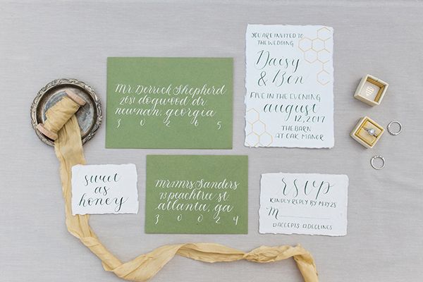 Sweet Love Wedding Inspiration with Yellow and Green