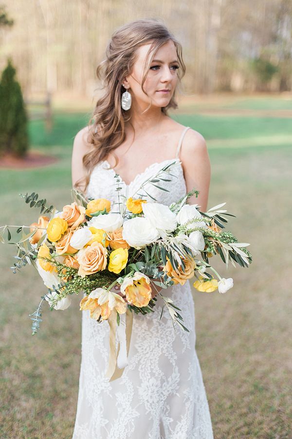 Sweet Love Wedding Inspiration with Yellow and Green