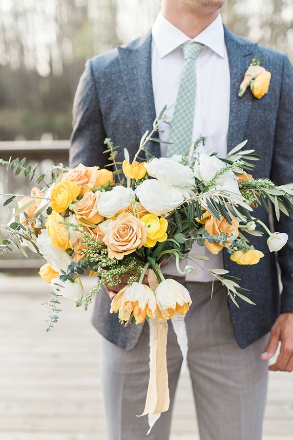 Sweet Love Wedding Inspiration with Yellow and Green