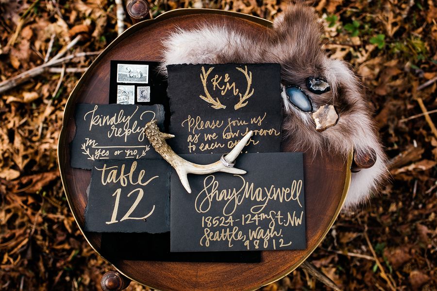  Moody Woodland Romance Wedding Inspo