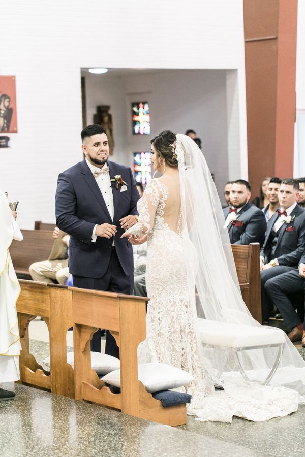  Blush and Crimson Arizona Wedding with Pops of Navy Blue