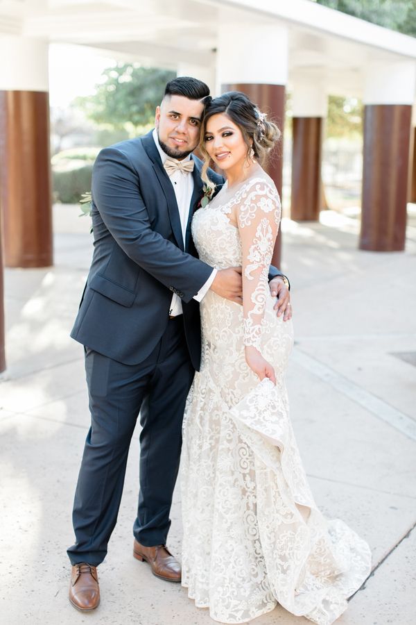  Blush and Crimson Arizona Wedding with Pops of Navy Blue