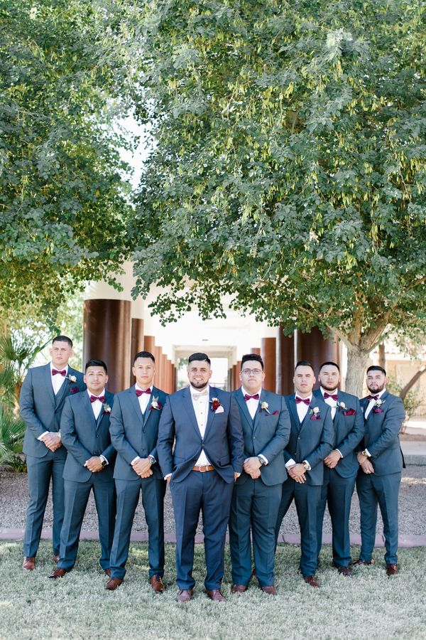  Blush and Crimson Arizona Wedding with Pops of Navy Blue