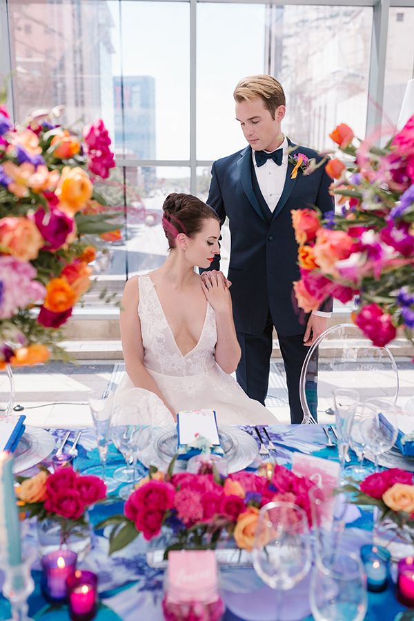  Modern and Bright Rooftop Wedding Inspiration