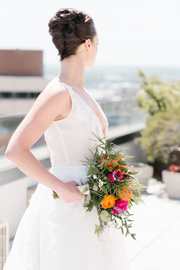 Modern and Bright Rooftop Wedding Inspiration