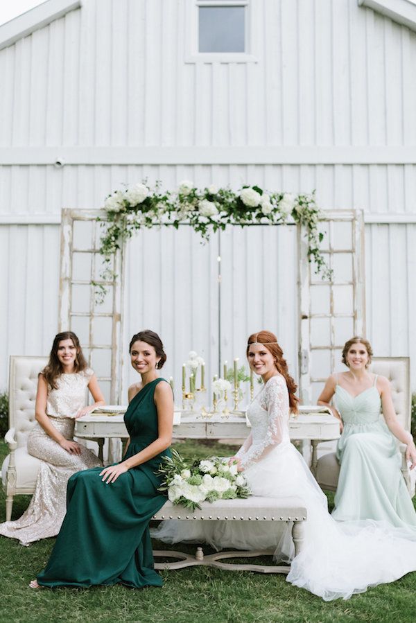 Vintage Green and Gold Wedding Inspo