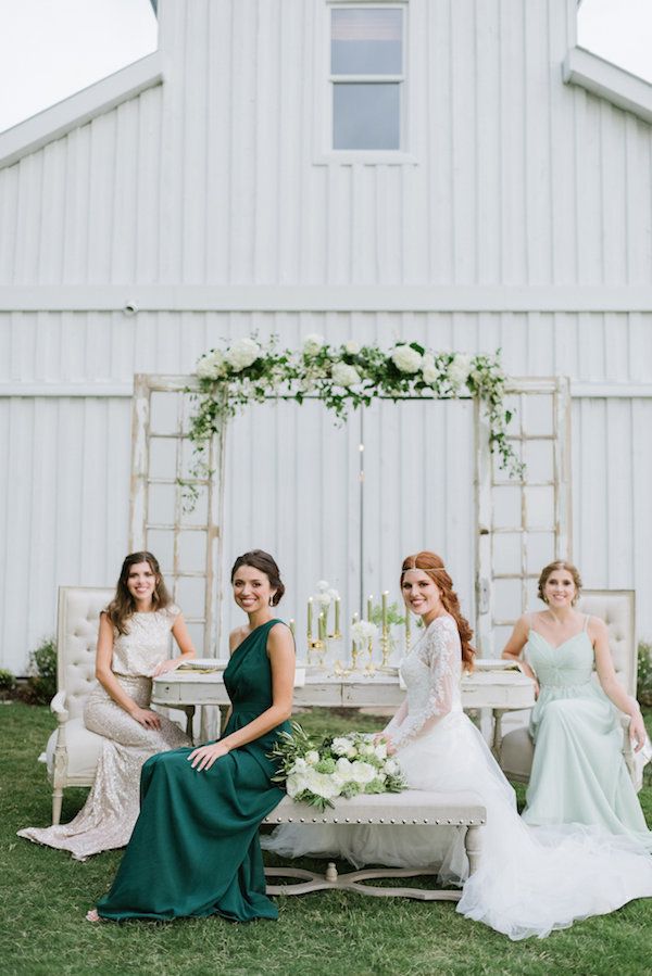 Vintage Green and Gold Wedding Inspo