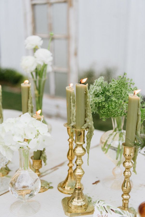 Vintage Green and Gold Wedding Inspo