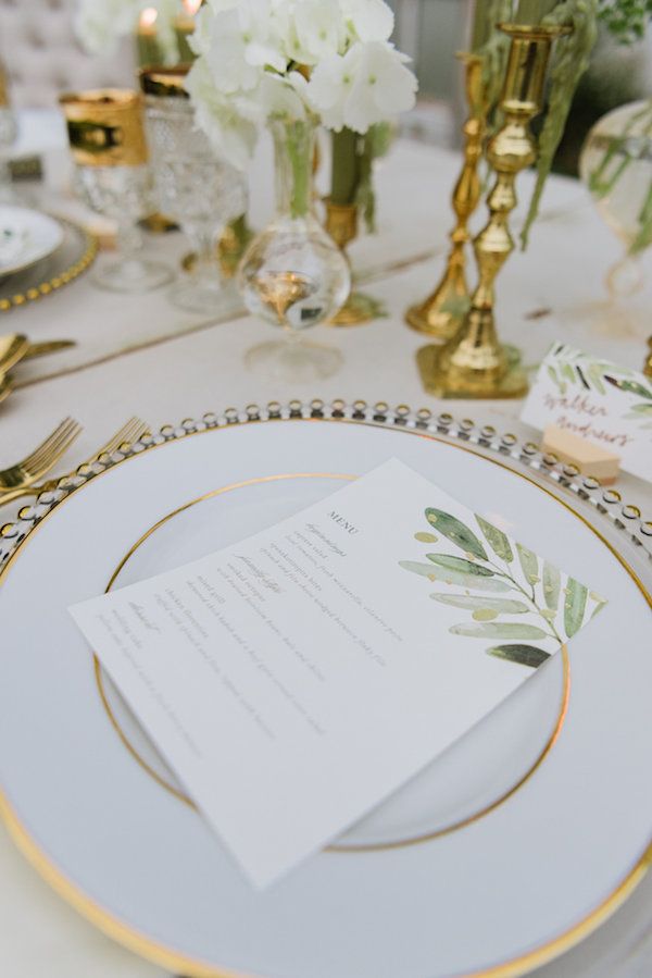 Vintage Green and Gold Wedding Inspo