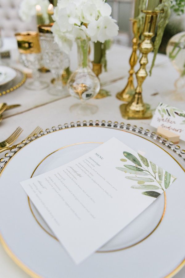 Vintage Green and Gold Wedding Inspo