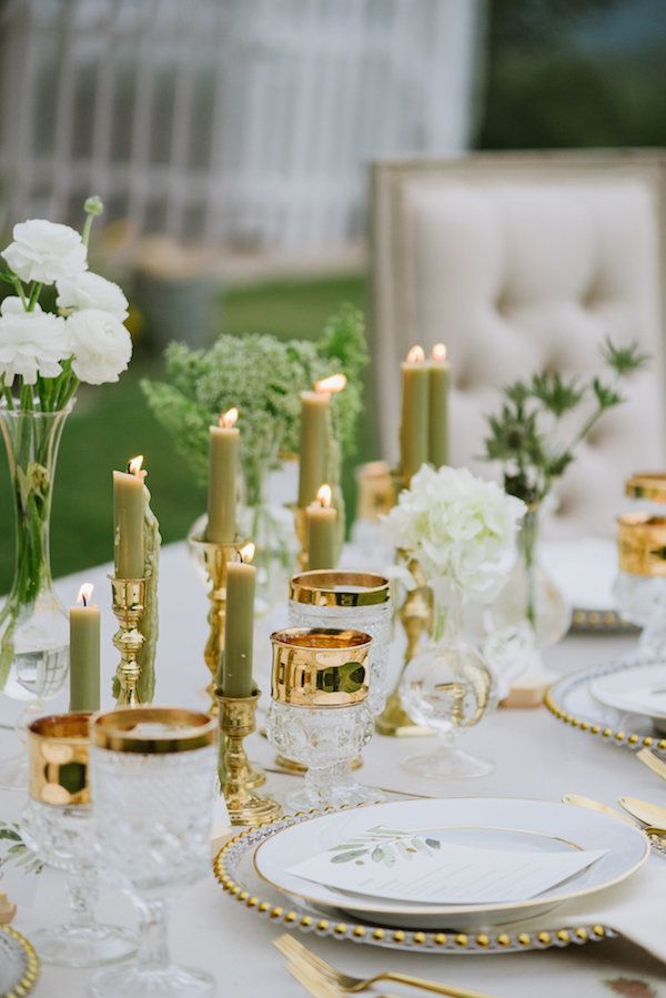 Vintage Green and Gold Wedding Inspo