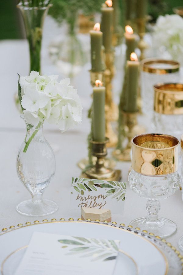 Vintage Green and Gold Wedding Inspo