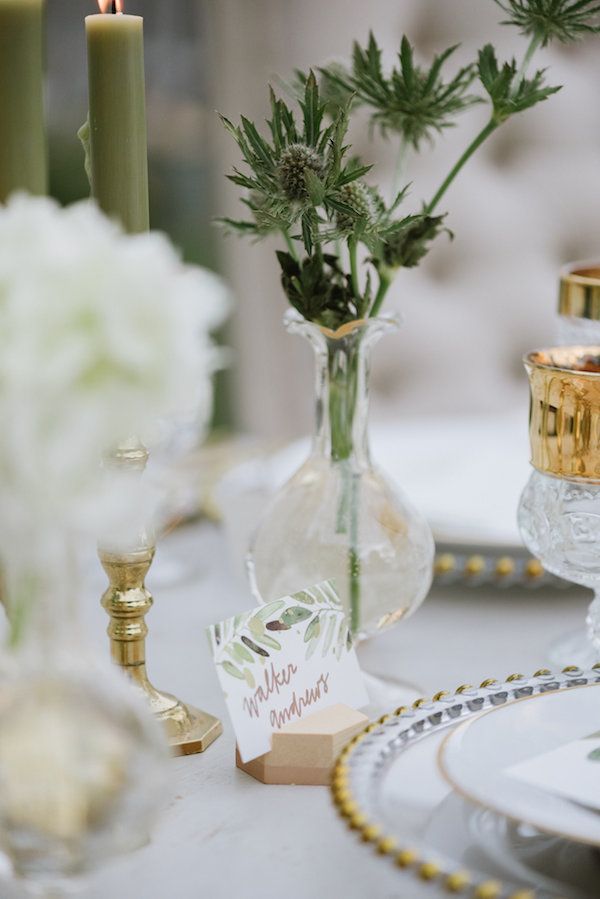 Vintage Green and Gold Wedding Inspo