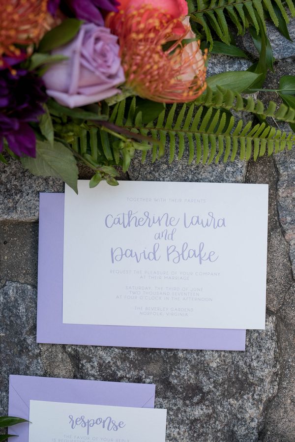 Pretty in Purple Botanical Wedding Inspo
