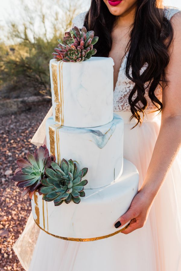  Desert Bridals Featuring a Dress Change & A Cactus With Cascading Florals