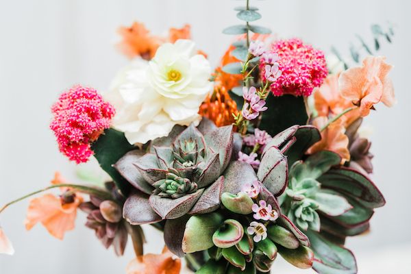  Desert Bridals Featuring a Dress Change & A Cactus With Cascading Florals