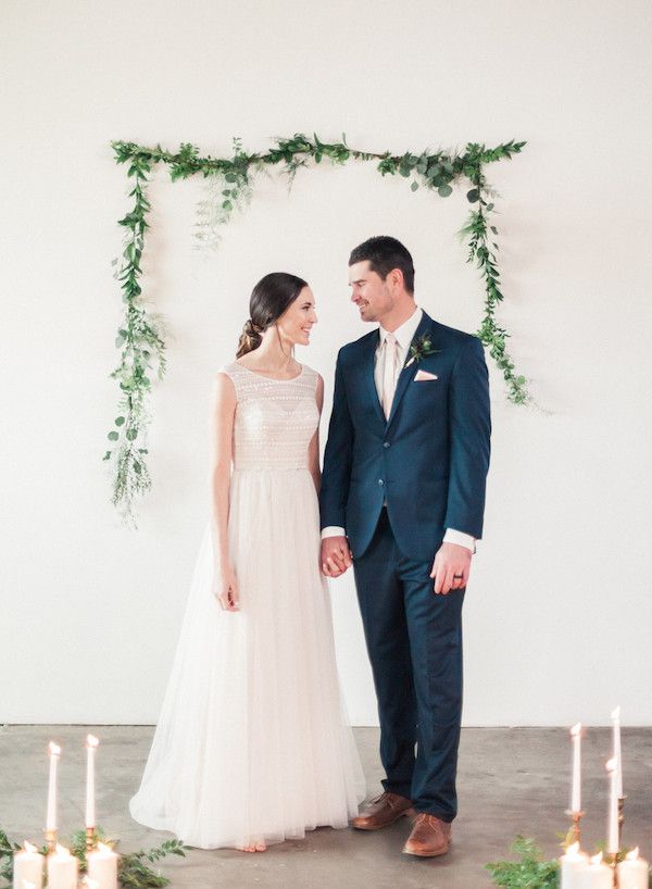  Romantic Blush and Rose Gold Downtown Phoenix Wedding