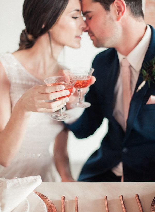  Romantic Blush and Rose Gold Downtown Phoenix Wedding