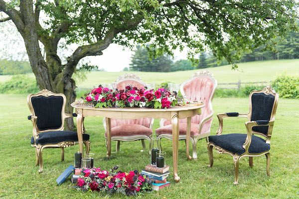  Black Meets Berry in this Moody & Ultra Chic Wedding