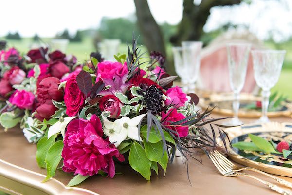  Black Meets Berry in this Moody & Ultra Chic Wedding