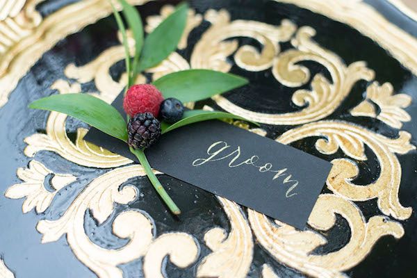  Black Meets Berry in this Moody & Ultra Chic Wedding