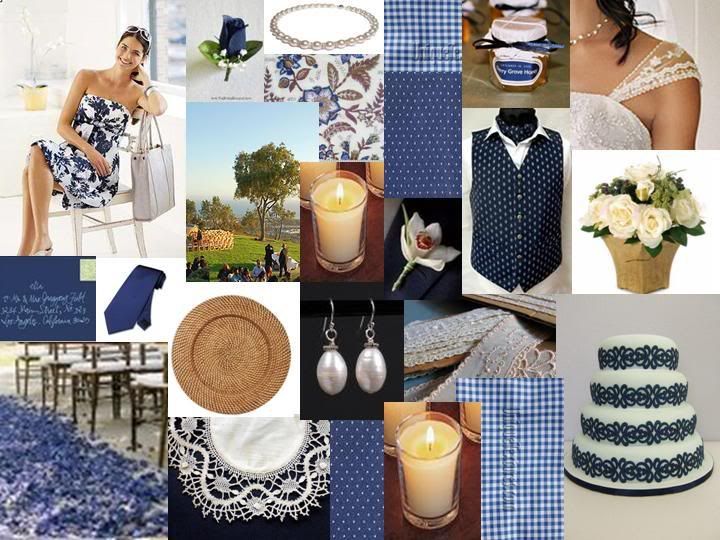 Navy blue and silver wedding theme