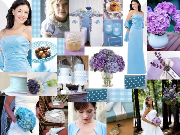Lilac and Light Teal To see more great spring wedding color combinations
